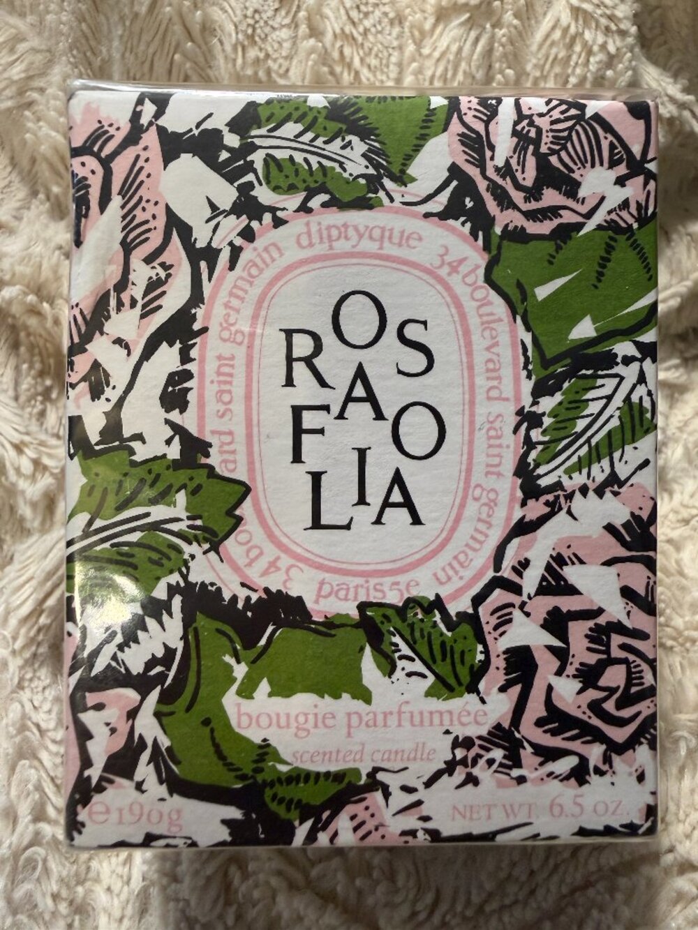 Diptyque Rosafolia Candle Limited Edition Rare Sealed Discontinued 190g - Picture 2 of 4
